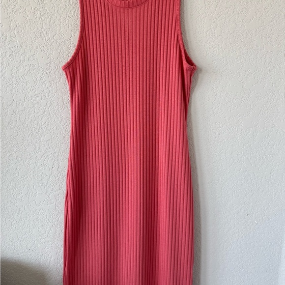 Nine West Pink Ribbed Halter Maxi Dress - Picture 1 of 4
